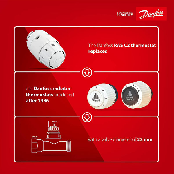 Danfoss Ras-c2 013g6040 radiator Sensors With Positive Shut-off Feature ...
